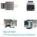 Высококачественный Dual IDC Cat.6 STP RJ45 Keystone Jack